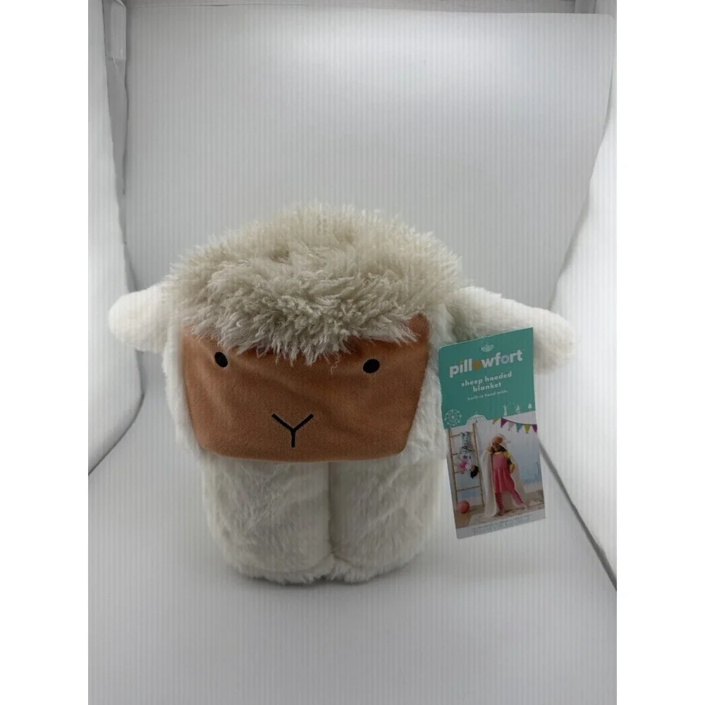 Easter Target Pillowfort Sheep Kids' Hooded Blanket White 40 x 50. New With tag. - Picture 2 of 7